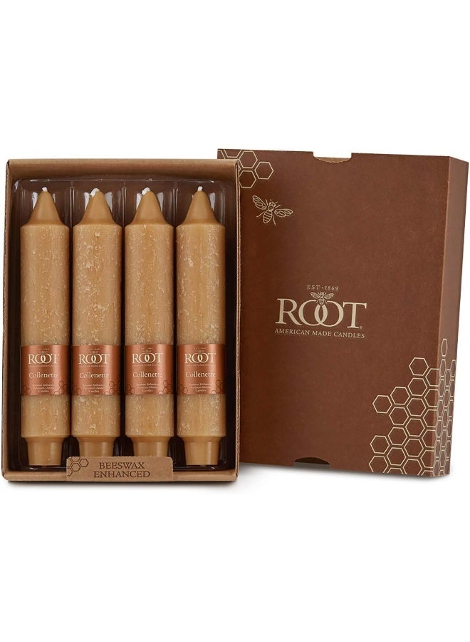 Root Candles Unscented Timberline Collenette 7Inch Dinner Candles 4Count Beeswax - Image 3