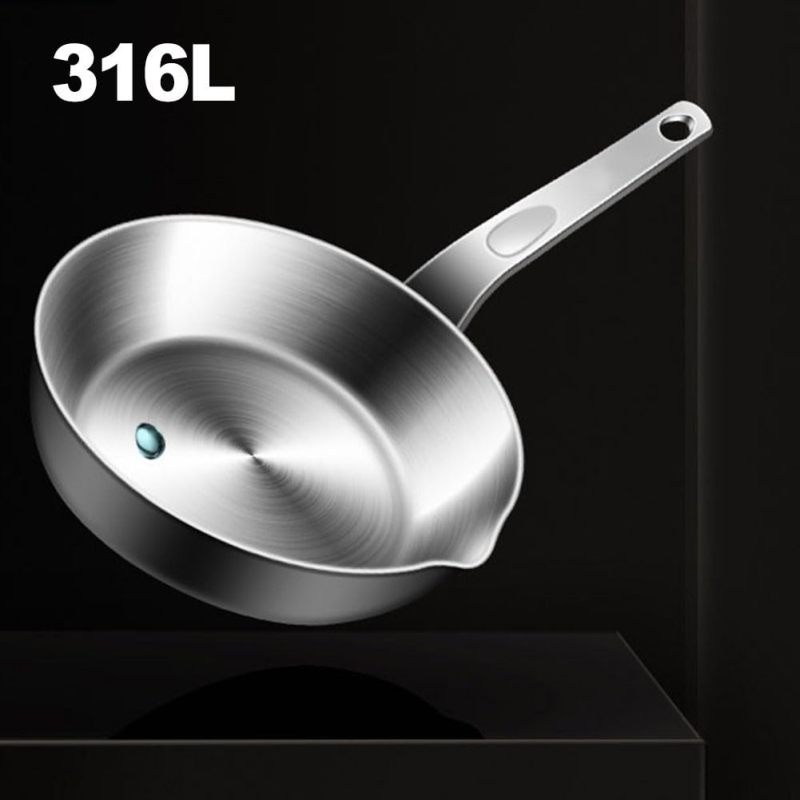 Mini Egg Pan:  Silver Stainless Steel Nonstick Small Frying Pan - Egg Skillet for Home Kitchen Camping Breakfast Cooking - Image 4