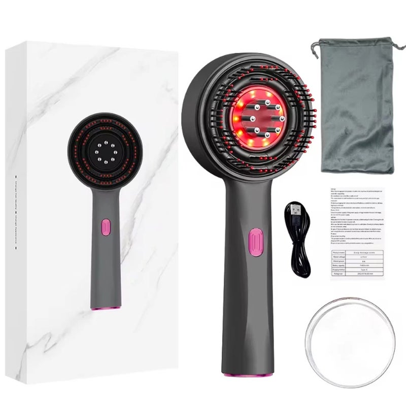 HailiCare Scalp Massage Comb with Red Light, Electric Hair Scalp Massager with 3 Modes, Rechargeable 6ml Serum Applicator Tool - Image 1