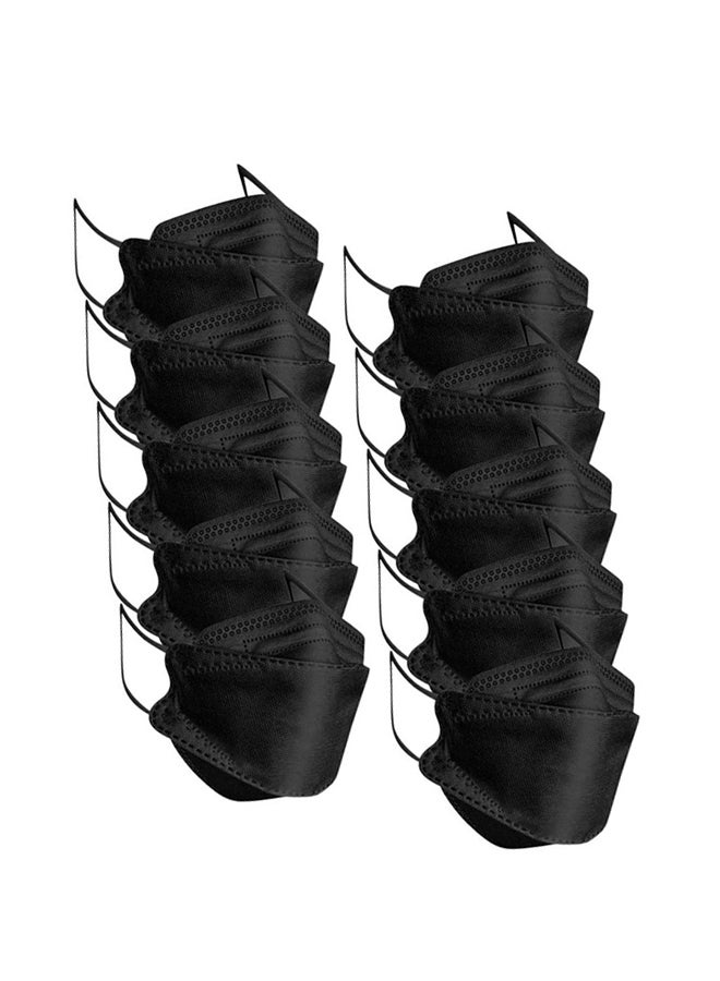 Pack of 10 Black N95 Disposable Face Masks for Adults - Image 1