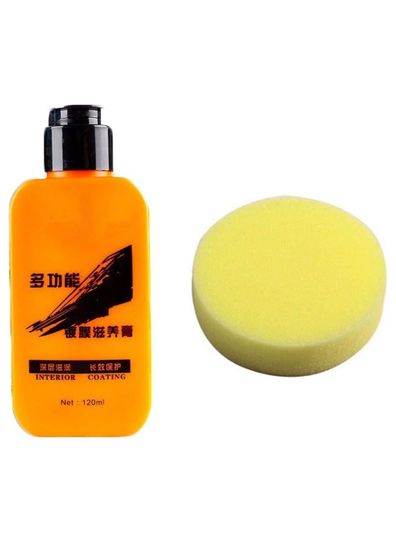 Yameem Automotive Interior Auto Leather Coat Sofa Seat Renovated Refurbished Anti-Fading Coating Paste Long-Term Decontamination Maintenance Agent Quick Effective Oil-Free Harmless Odor-Free  - Image 1