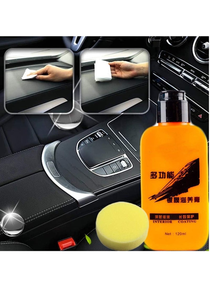Yameem Automotive Interior Auto Leather Coat Sofa Seat Renovated Refurbished Anti-Fading Coating Paste Long-Term Decontamination Maintenance Agent Quick Effective Oil-Free Harmless Odor-Free  - Image 3