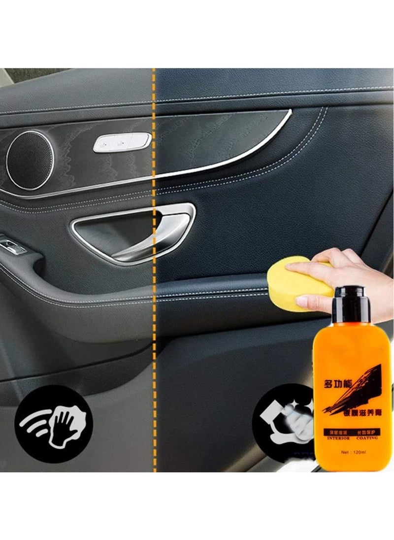 Yameem Automotive Interior Auto Leather Coat Sofa Seat Renovated Refurbished Anti-Fading Coating Paste Long-Term Decontamination Maintenance Agent Quick Effective Oil-Free Harmless Odor-Free  - Image 5