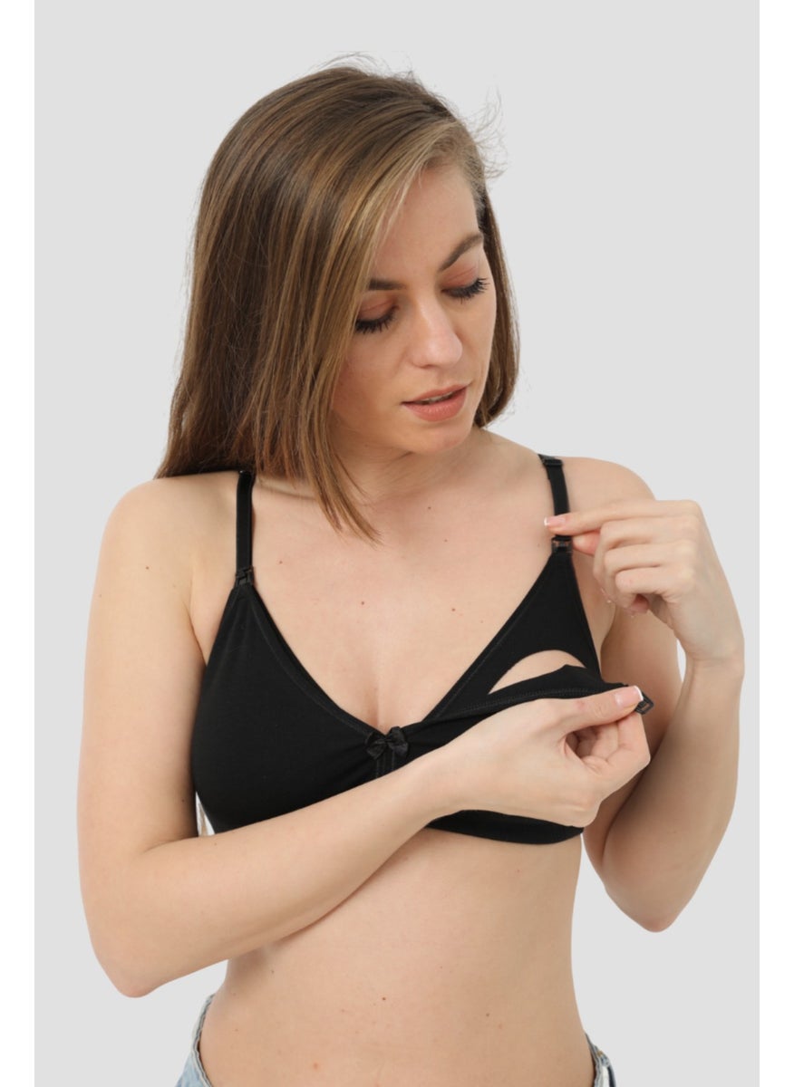 Arma Yıldız Arma Star 3 Piece Nursing Bra Cotton White - Black - Gray  - Image 4