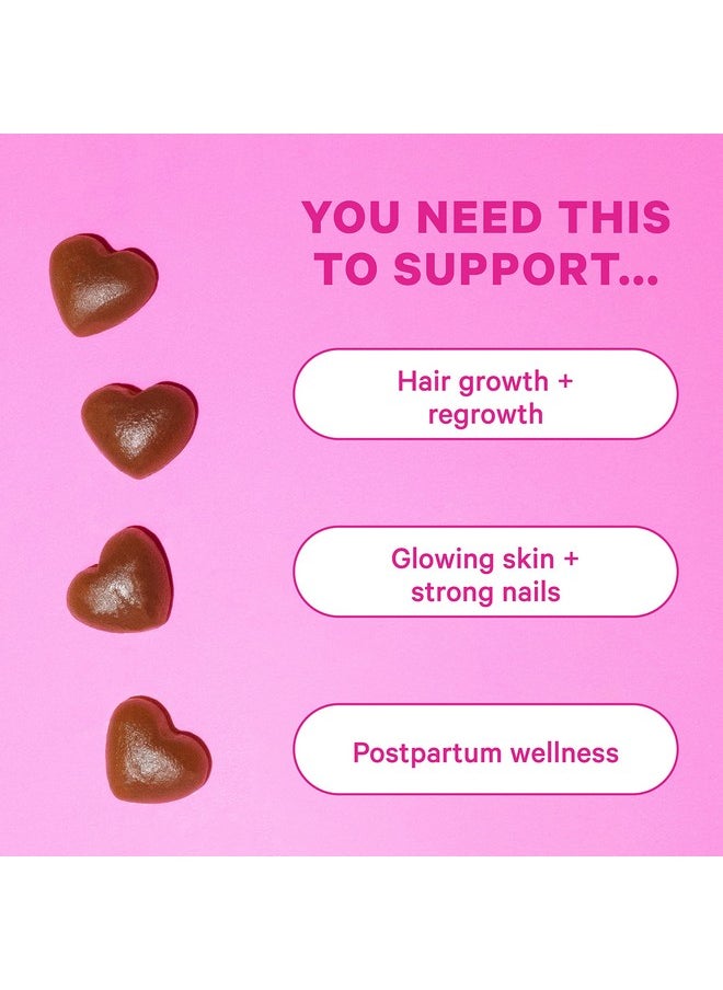 Pink Stork - Postpartum Hair Loss Gummies: Hair Skin And Nails Vitamins Postnatal Vitamins Biotin For Hair Regrowth & Strengthening Postpartum Essentials For Moms Womenowned 60 Strawberry Gummies - Image 1