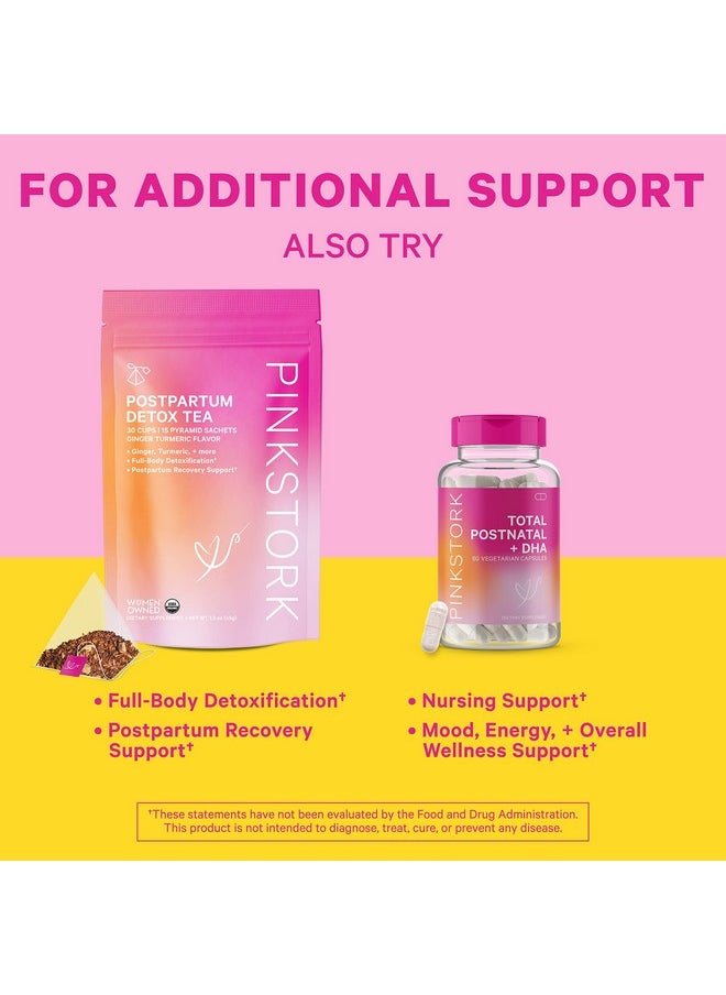 Pink Stork - Postpartum Hair Loss Gummies: Hair Skin And Nails Vitamins Postnatal Vitamins Biotin For Hair Regrowth & Strengthening Postpartum Essentials For Moms Womenowned 60 Strawberry Gummies - Image 1