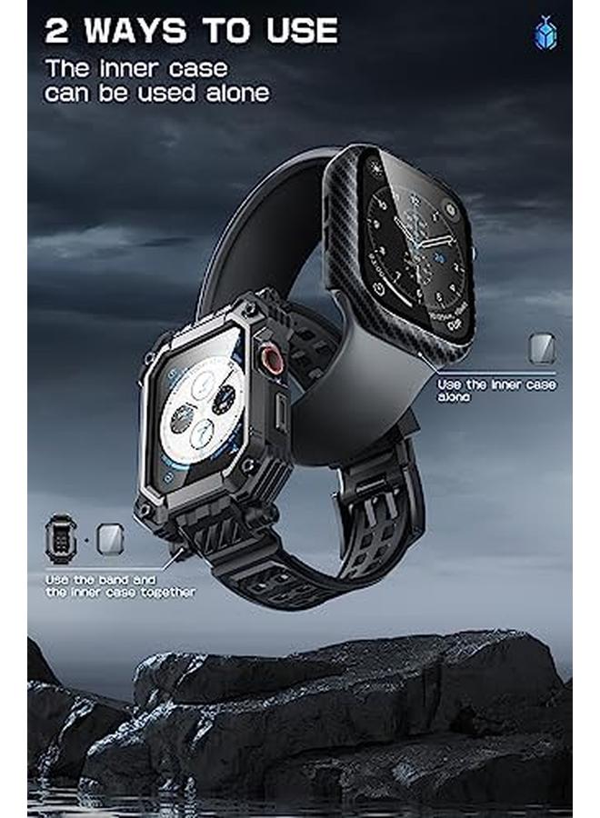 SupCase Unicorn Beetle Pro Case With Band For Apple Watch Series 8 7 45Mm 2X Built In Tempered Glass Screen Protector Rugged Protective Case With Strap Bands - Image 3