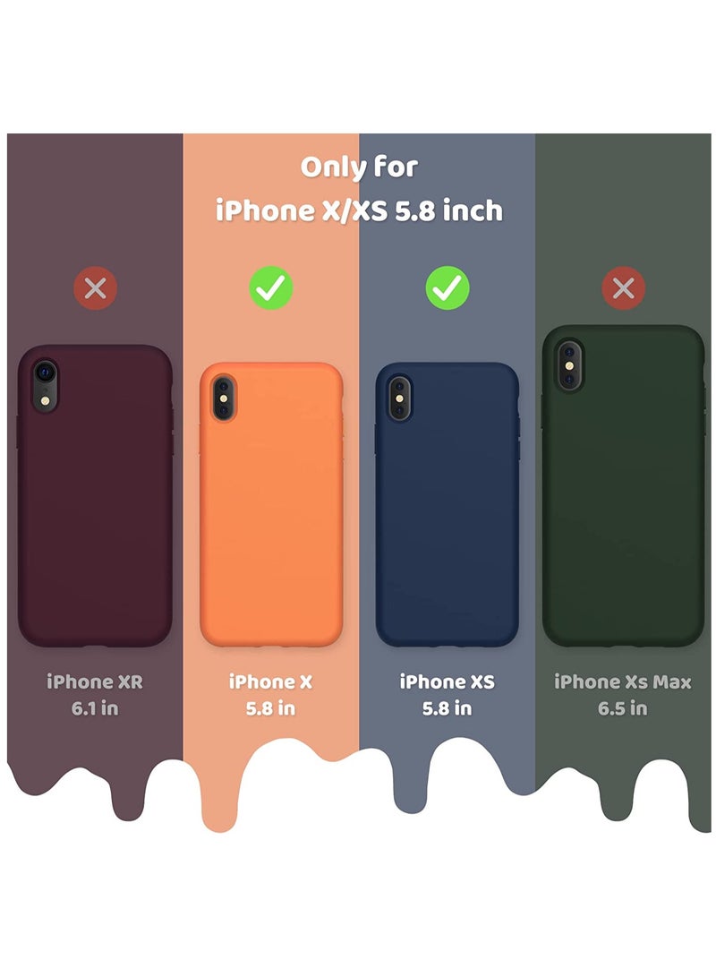 DUSALA iPhone X Case, iPhone XS Case,  Liquid Silicone Phone Case for iPhone X / XS 5.8 Inch, Colorful Silky-Soft Protective Cover (Blue) - Image 5