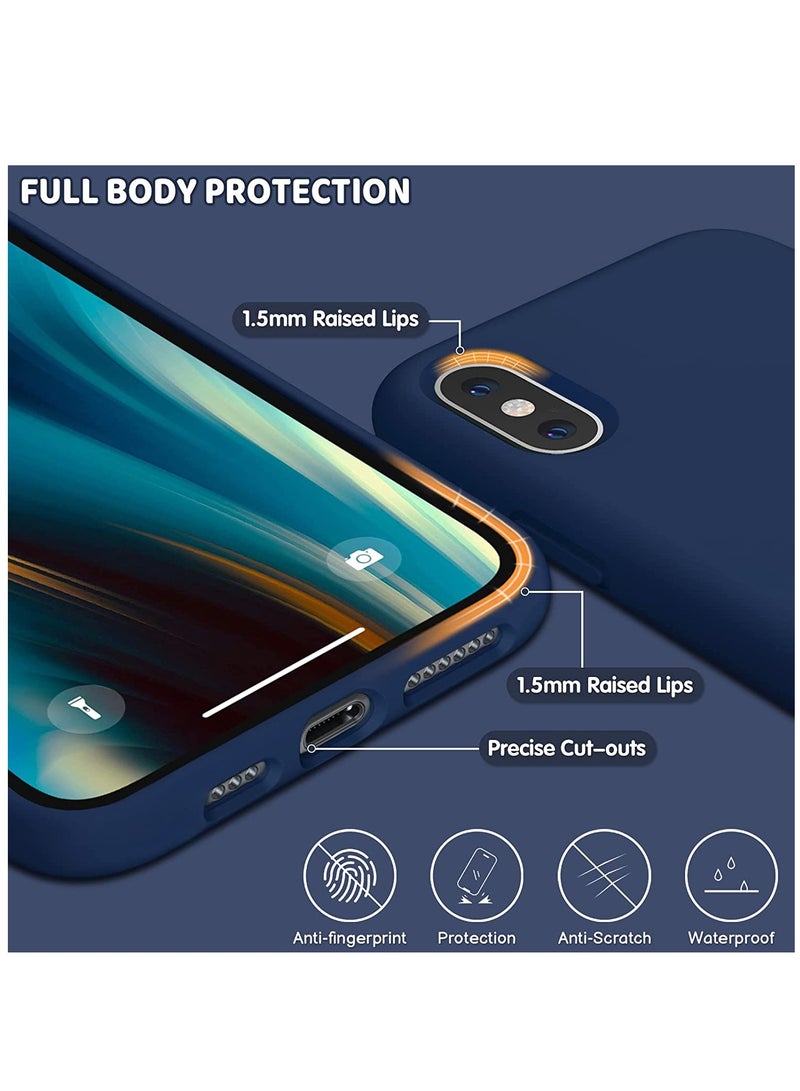 DUSALA iPhone X Case, iPhone XS Case,  Liquid Silicone Phone Case for iPhone X / XS 5.8 Inch, Colorful Silky-Soft Protective Cover (Blue) - Image 4