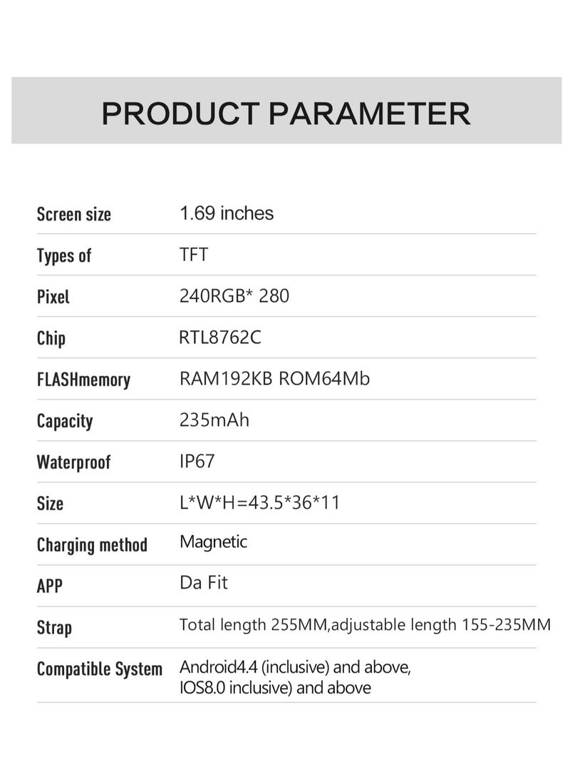 ColMi - P28 Plus Smart Watch Sports Heart Rate Pedometer IP68 Waterproof For Android And iOS - Image 1