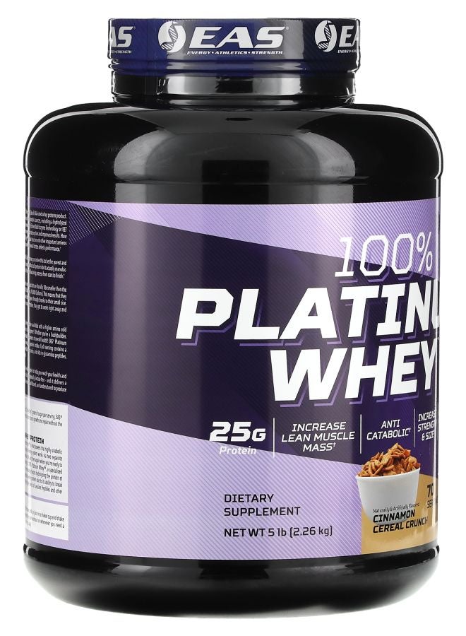 EAS 100% Platinum Whey Cinnamon Cereal Crunch  5 lb (2.26 kg) - Image 2