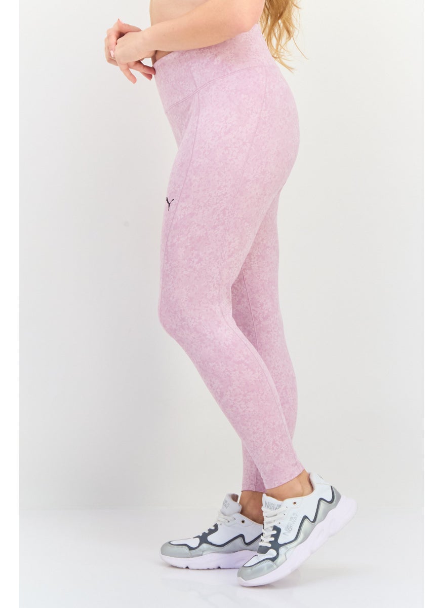 PUMA Women Sportswear Fit Floral Print Outdoor Tights, Pink  - Image 2