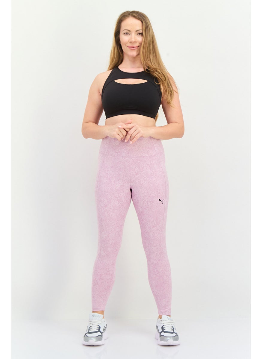PUMA Women Sportswear Fit Floral Print Outdoor Tights, Pink  - Image 4