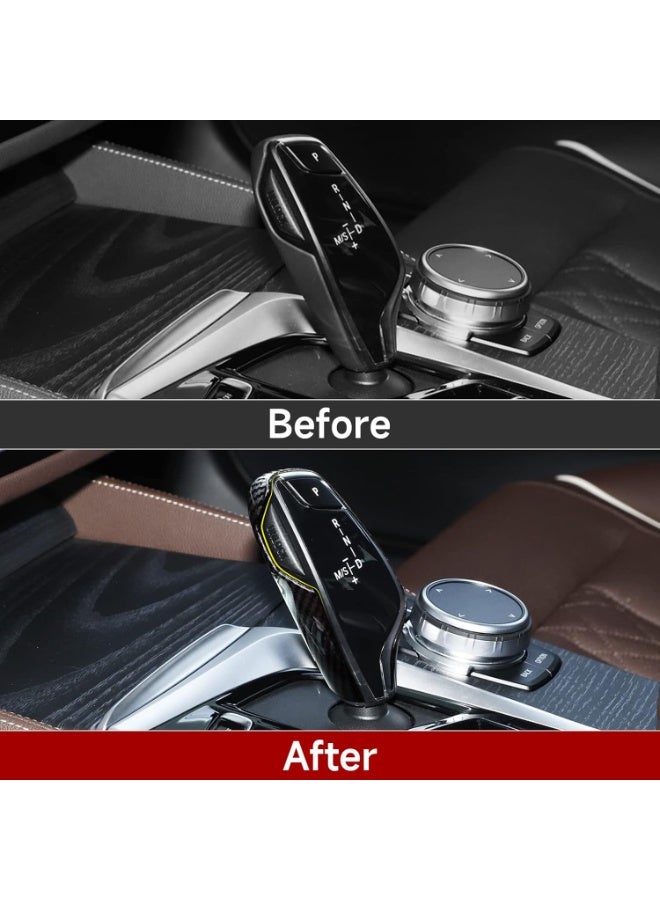 Car Sticker Decals Gear Shift Knob Cover Carbon Color ABS Trim fits for BMW G30 G31 6GT G32 G11 G12 X3 G01 X4 G02 Accessories - Image 3