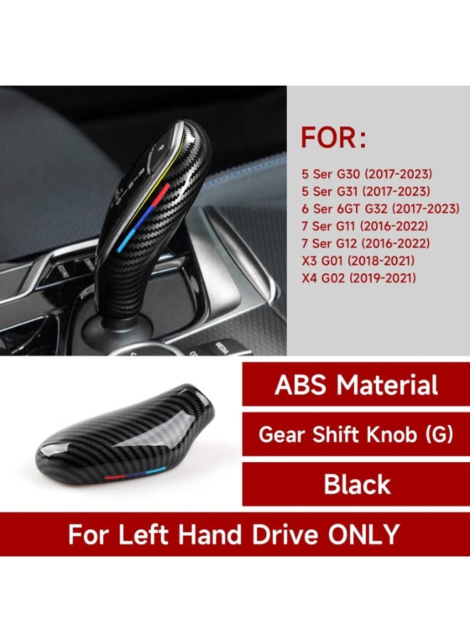 Car Sticker Decals Gear Shift Knob Cover Carbon Color ABS Trim fits for BMW G30 G31 6GT G32 G11 G12 X3 G01 X4 G02 Accessories - Image 2