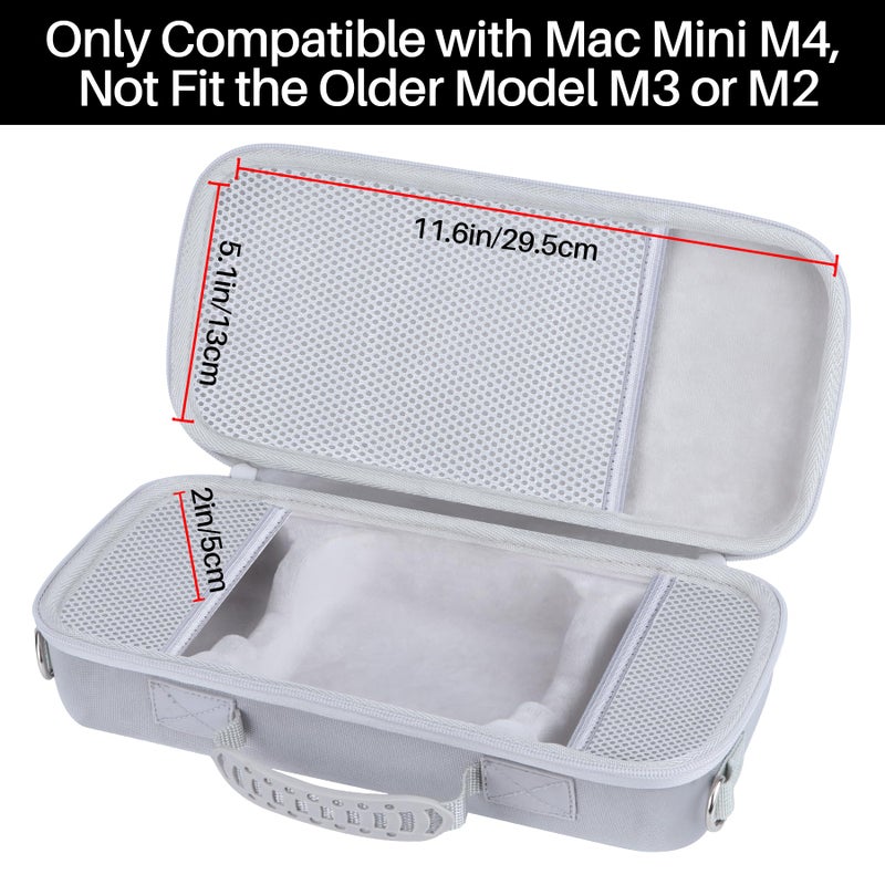Lebakort Storage Case Compatible with Apple Mac mini M4 / M4 Pro Desktop Computer, Fit for Magic Keyboard and Mouse - Image 2