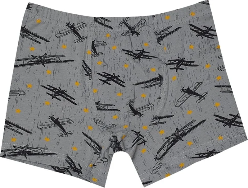 Donella 10 Pcs Color Aircraft Printed Boy's Boxer - 75711271B