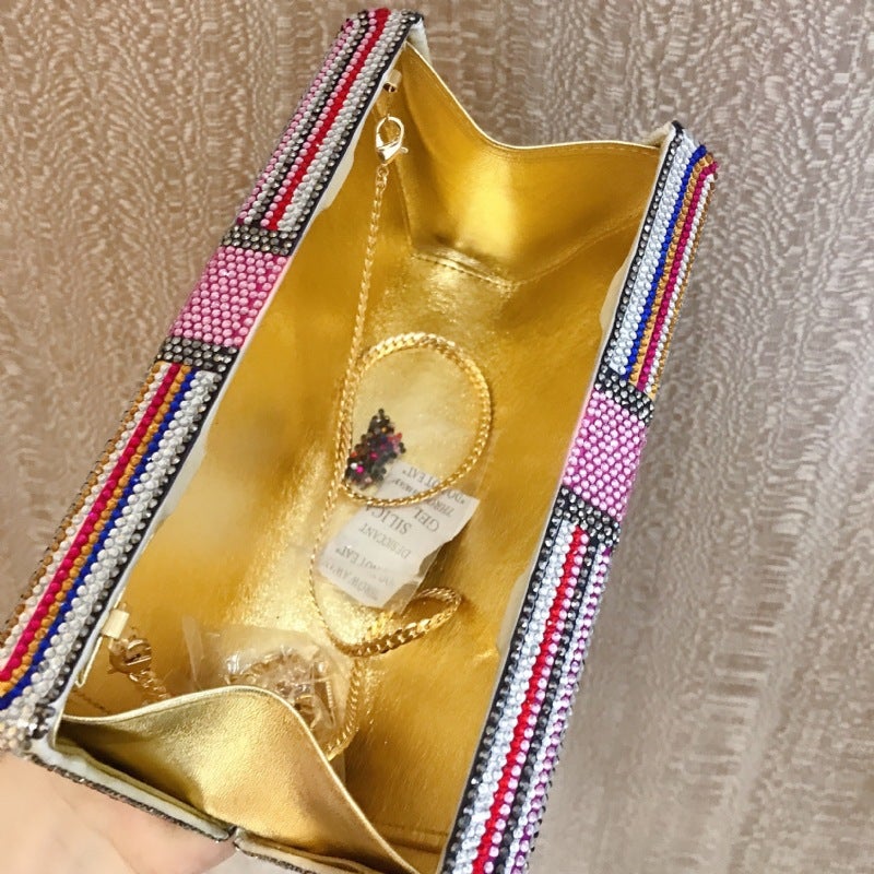 Diamond Dinner Bag Is Like A Bundle Of Us Dollar Rhinestones Women'S Bag Us Dollar Banquet Handbag Dollars Bag - Image 5