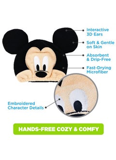 ginsey Ginsey Disney Mickey Mouse Children's Hair Drying Towel Cap, Black  - Image 2