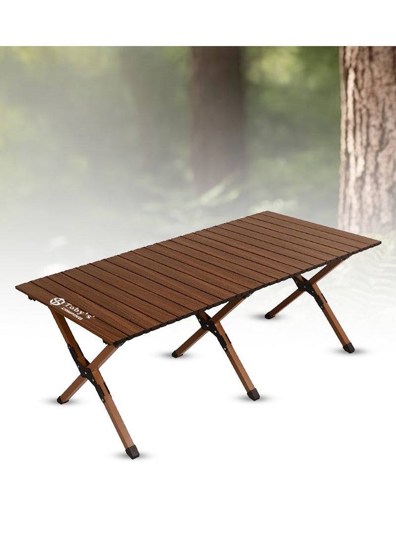 توبيز موقد تابي المحمول بسعة 15800 وات بتصميم مقاوم للرياح وإشعال بيزو + طاولة خشبية قابلة للطي بستة أرجل، مثالية للنزهات، التخييم، والسفر - Image 2