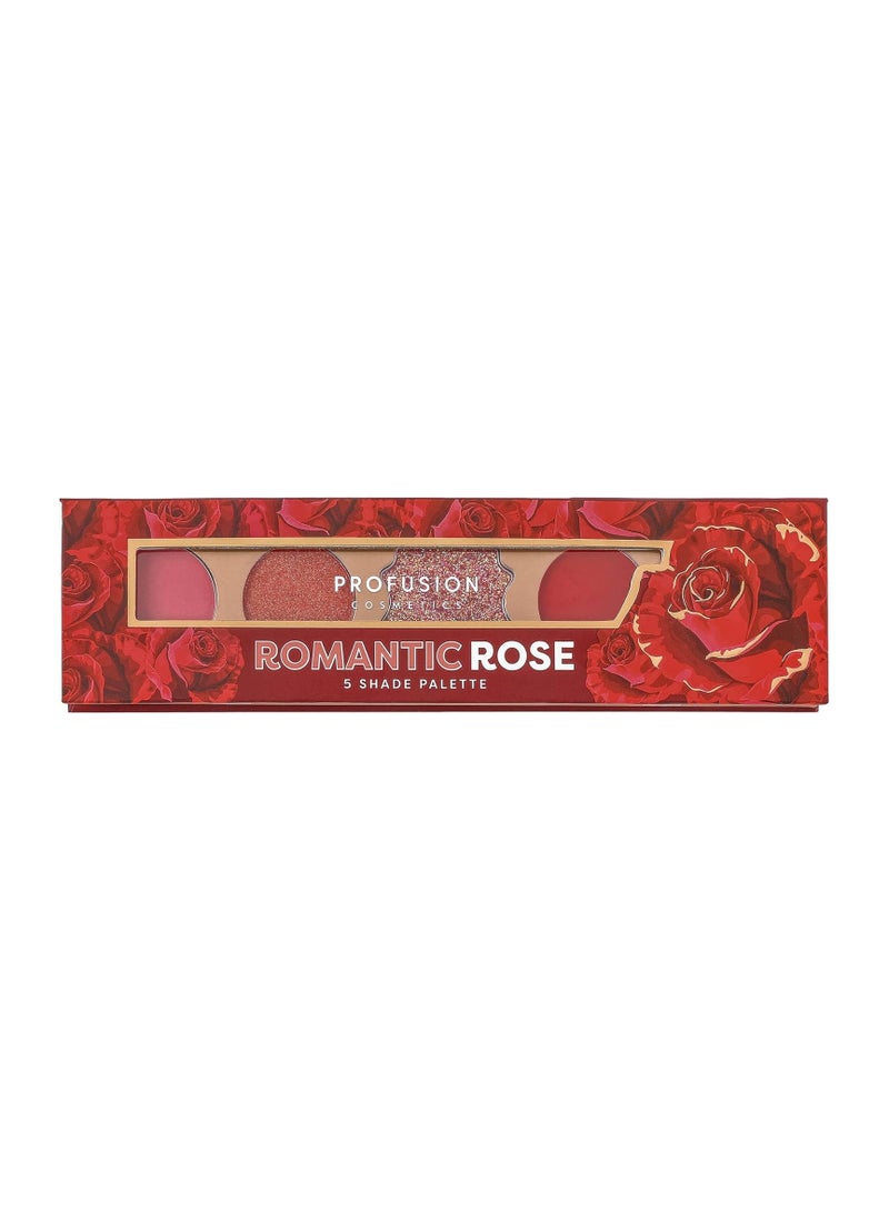 Profusion Cosmetics Blooming Hues 5 Shade Eyeshadow Palette Red - Image 3