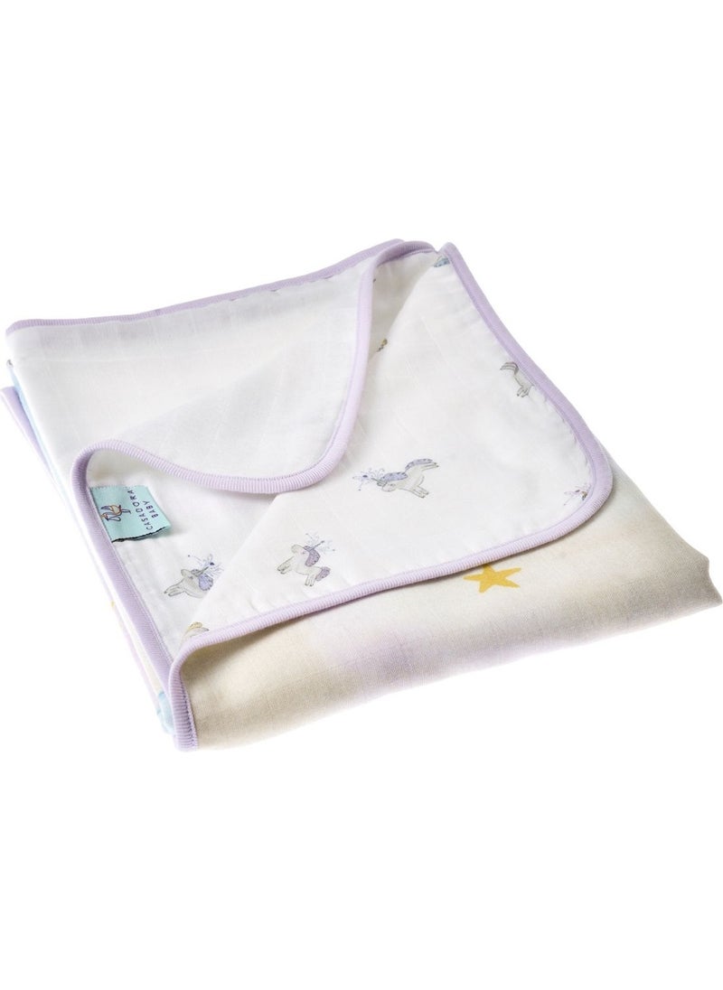 Casadora Baby Astra Cotton Double-Sided Biased Muslin Blanket  - Image 4