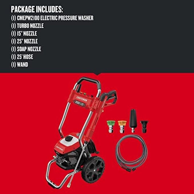 CRAFTSMAN Electric Pressure Washer, Cold Water, 2100-Psi, 1.2 Gpm, Corded (Cmepw2100) - Image 3
