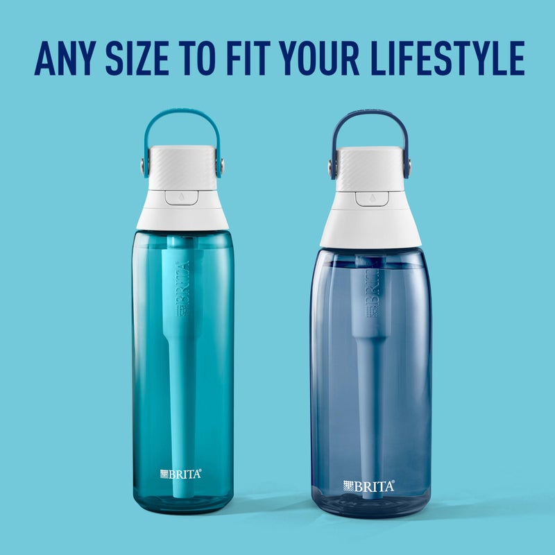 Brita Hard-Sided Plastic Premium Filtering Water Bottle, BPA-Free, Reusable, Replaces 300 Plastic Water Bottles, Filter Lasts 2 Months or 40 Gallons, Includes 1 Filter, Night Sky - 36 oz. - Image 5