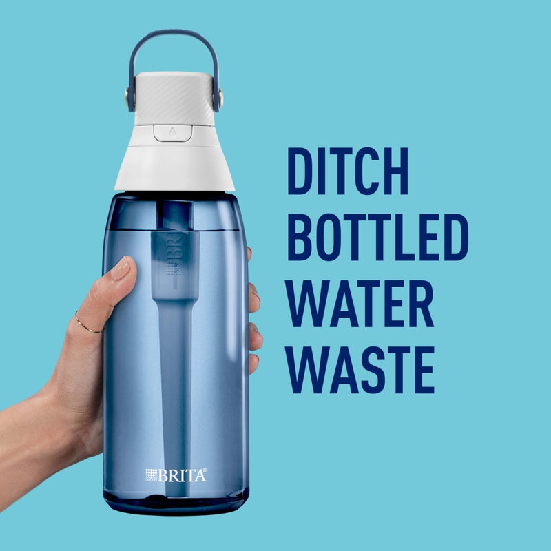 Brita Hard-Sided Plastic Premium Filtering Water Bottle, BPA-Free, Reusable, Replaces 300 Plastic Water Bottles, Filter Lasts 2 Months or 40 Gallons, Includes 1 Filter, Night Sky - 36 oz. - Image 3