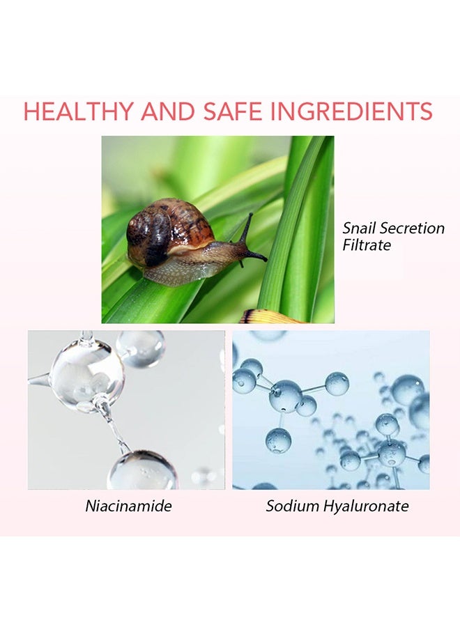 Disaar Snail White Facial Serum, Snail Secretion Filtrate, Face Hyaluronic Acid Serum Moisturizing Collagen Essence, Reduce Aging, Smooth Wrinkles, Firm, For Promote Absorption Moisturizer Serum Deeply, 30ml - Image 2