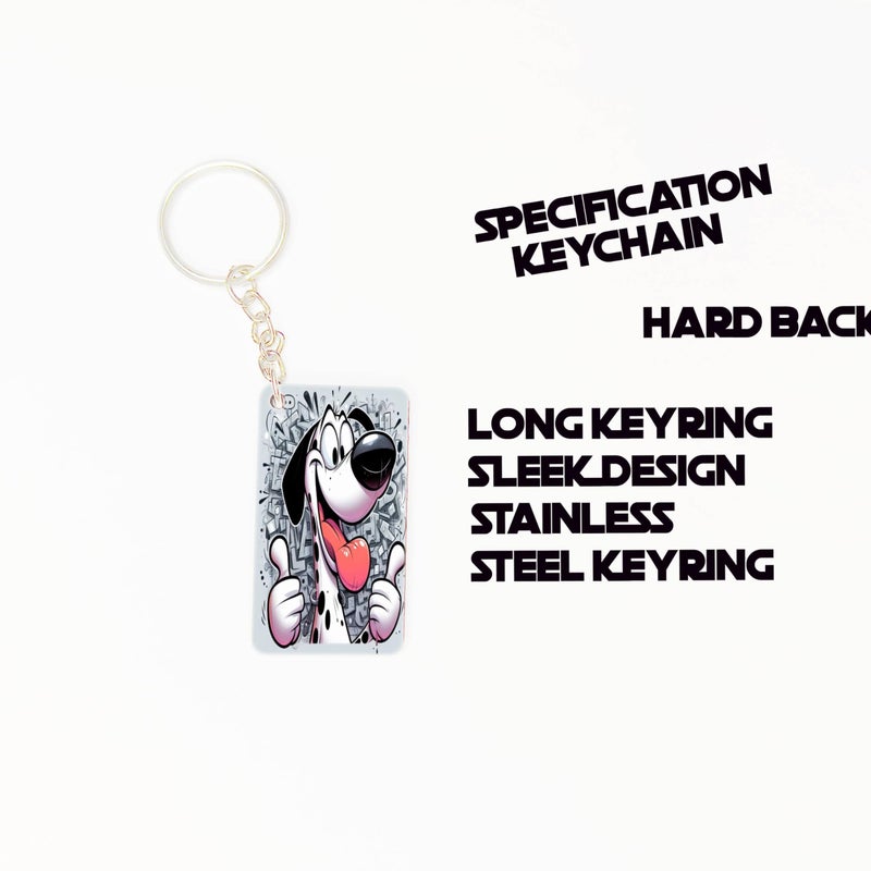 OUTFITQUE OUTFITQUE Premium (Pack of 2) Anime-190 Printed Long Keychain For Bike, Scooty, Car, MDF Keyholder - Image 3