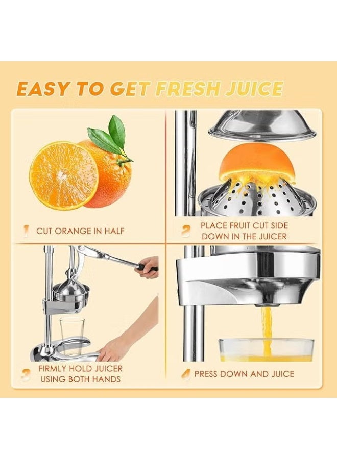والالا عصارة حمضيات يدوية تجارية - عصارة فواكه يدوية متينة للرمان والبرتقال والليمون والليمون الحامض - آلة عصر من الفولاذ المقاوم للصدأ - Image 4