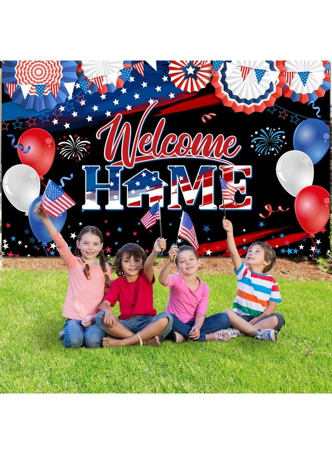 تيامون مرحبا بكم في المنزل راية الديكور الوطني مرحبا بكم في المنزل خلفية كبيرة النسيج الجيش العسكري مرحبا بكم مرة أخرى خلفية الصورة للنشر العودة إلى الوطن لوازم زينة الحفلات 72.8 × 43.3 بوصة - Image 5