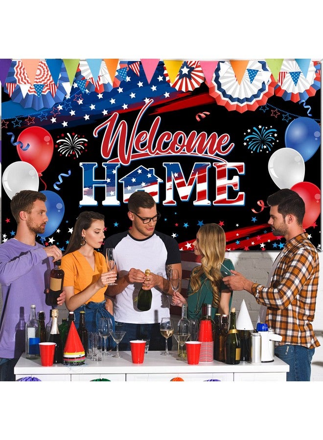 تيامون مرحبا بكم في المنزل راية الديكور الوطني مرحبا بكم في المنزل خلفية كبيرة النسيج الجيش العسكري مرحبا بكم مرة أخرى خلفية الصورة للنشر العودة إلى الوطن لوازم زينة الحفلات 72.8 × 43.3 بوصة - Image 4