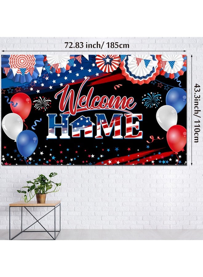 تيامون مرحبا بكم في المنزل راية الديكور الوطني مرحبا بكم في المنزل خلفية كبيرة النسيج الجيش العسكري مرحبا بكم مرة أخرى خلفية الصورة للنشر العودة إلى الوطن لوازم زينة الحفلات 72.8 × 43.3 بوصة - Image 2