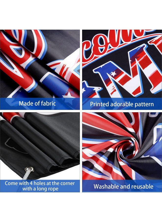 تيامون مرحبا بكم في المنزل راية الديكور الوطني مرحبا بكم في المنزل خلفية كبيرة النسيج الجيش العسكري مرحبا بكم مرة أخرى خلفية الصورة للنشر العودة إلى الوطن لوازم زينة الحفلات 72.8 × 43.3 بوصة - Image 3