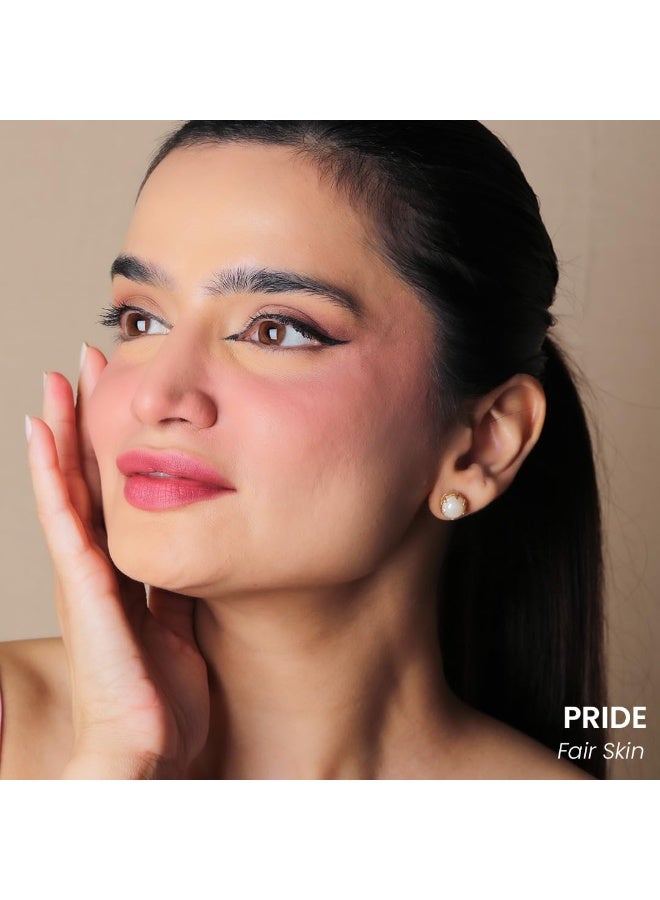 LAMIOR Pride Liquid Blush 5ML | Radiant & Satin Finish | 3 in 1 Colour for Cheeks, Lips & Eyes Tint | Long Lasting Natural Glow | Pigmented & Buildable, Enriched with Almond Oil, Jojoba & squalane - Image 3