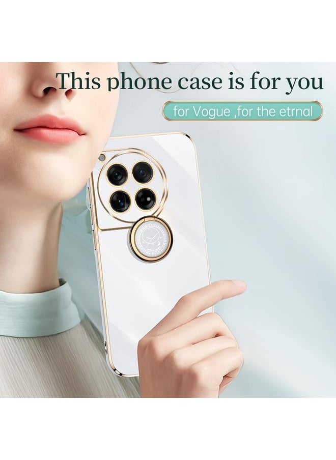 Xinli - Case For OnePlus Ace 3 Straight Edge 6D Electroplate TPU Phone Case with Ring Holder - Image 1