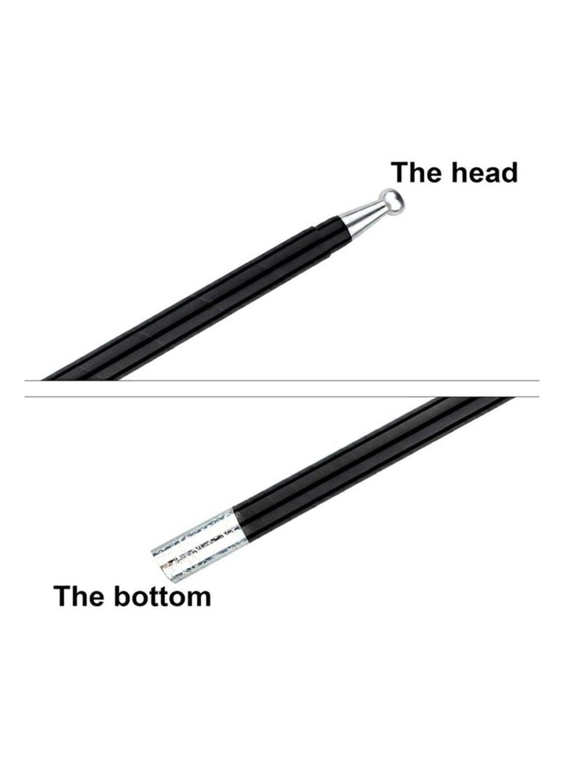 Luckam Black Magic Wand Magic Appearing Cane Magic Staff for Professional Magician Stage Street Magic Performance Accessories 110cm - Image 5