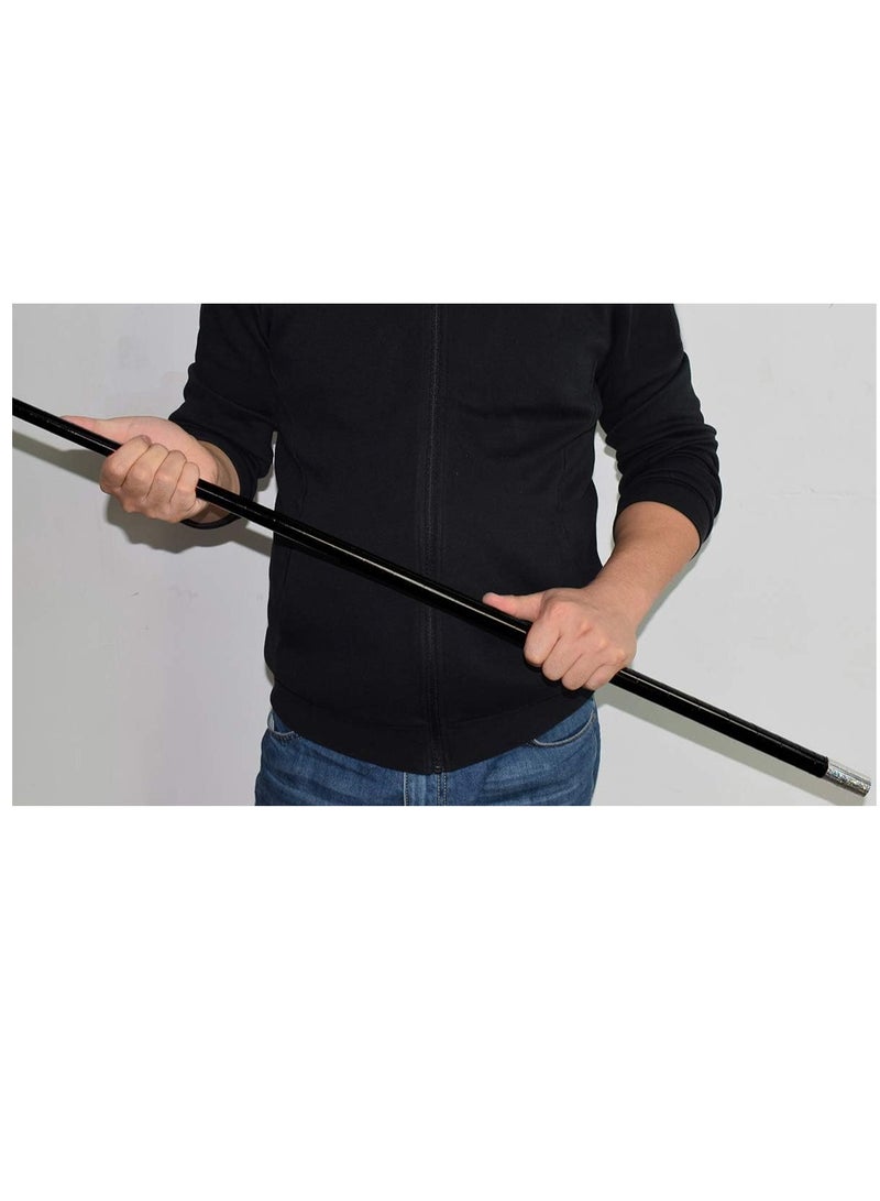 Luckam Black Magic Wand Magic Appearing Cane Magic Staff for Professional Magician Stage Street Magic Performance Accessories 110cm - Image 4