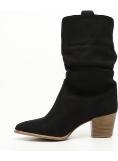 GÖNDERİ Gön Pointed Toe Heeled Bellows Western Cowboy Women's Casual Short Boots 32140  - Image 3