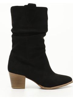 GÖNDERİ Gön Pointed Toe Heeled Bellows Western Cowboy Women's Casual Short Boots 32140  - Image 1