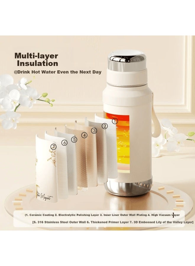 Vanow Insulated Tumbler With Ceramic Liner Custom Engraved High-value Gift For Women Tea Water Cup - Image 2