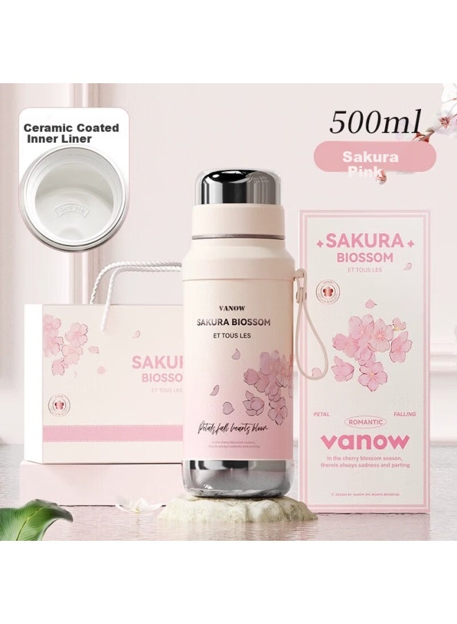 Vanow Insulated Tumbler With Ceramic Liner Custom Engraved High-value Gift For Women Tea Water Cup - Image 1