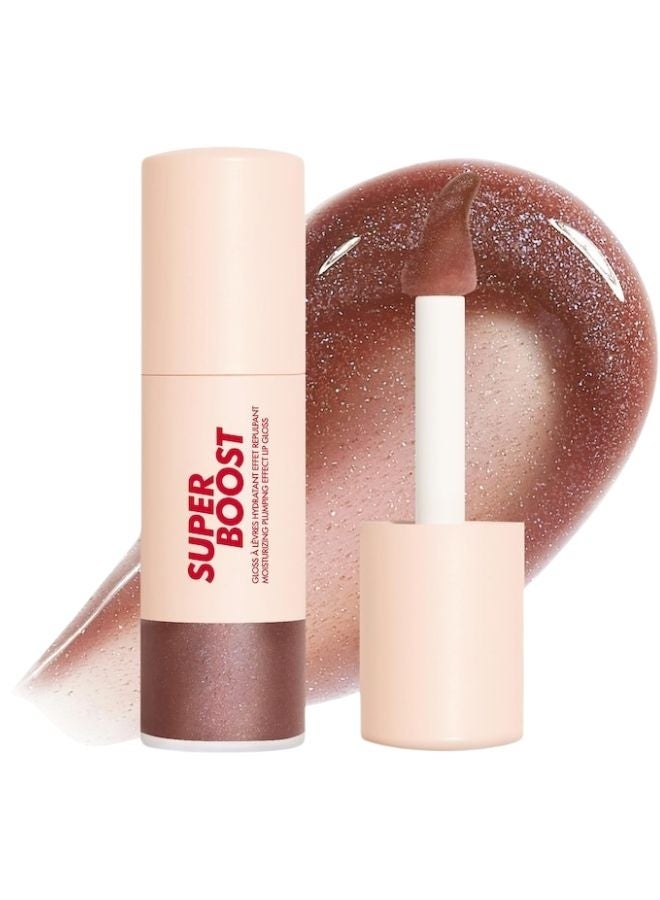 MAKE UP FOR EVER Super Boost Moisturizing & Plumping Lip Gloss 9ml – Shade 07 Limitless Brown – Chocolate with Cool Bronze Shimmer - Image 1