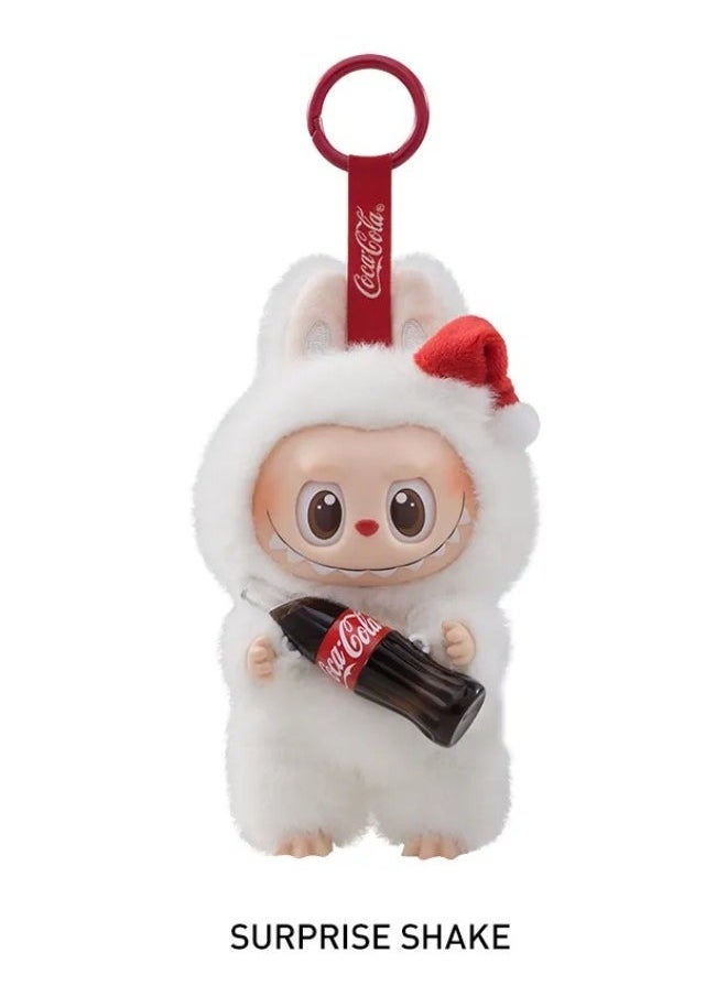 POP MART Plush Toy Made in China POP Doll MART Coke Series White Labubu Stand Models Bubble Mart Series Sit Sit Party Stand Up Model Tide Play Vinyl Face Plush Blind Box Coke Labubu Plush Toys Doll  Selectable Including Hidden China Version for Kids Adults Boy Girls Soft Plush Birthday Gifts for Children  - Image 4