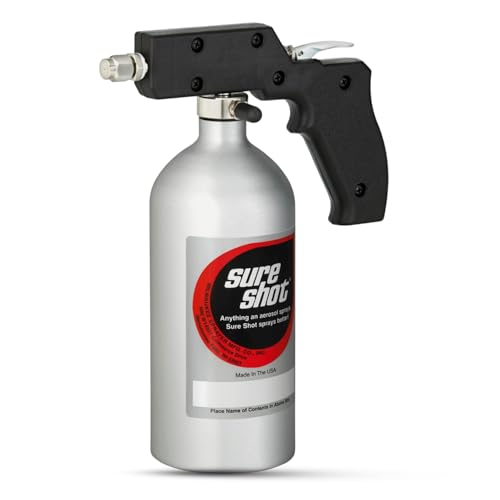 SURE SHOT M2400 - Industrial Grade Silver Anodized Aluminum Sprayer with Adjustable Nozzle - Lightweight and Portable Compressed Air Sprayer for Multiple Liquid Applications - Made in USA Since 1932 - Image 1
