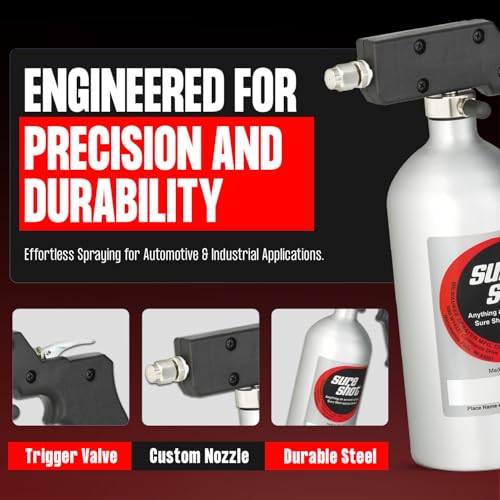 SURE SHOT M2400 - Industrial Grade Silver Anodized Aluminum Sprayer with Adjustable Nozzle - Lightweight and Portable Compressed Air Sprayer for Multiple Liquid Applications - Made in USA Since 1932 - Image 2
