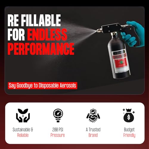 SURE SHOT M2400 - Industrial Grade Silver Anodized Aluminum Sprayer with Adjustable Nozzle - Lightweight and Portable Compressed Air Sprayer for Multiple Liquid Applications - Made in USA Since 1932 - Image 3