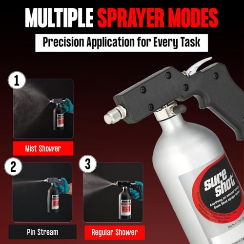 SURE SHOT M2400 - Industrial Grade Silver Anodized Aluminum Sprayer with Adjustable Nozzle - Lightweight and Portable Compressed Air Sprayer for Multiple Liquid Applications - Made in USA Since 1932 - Image 5